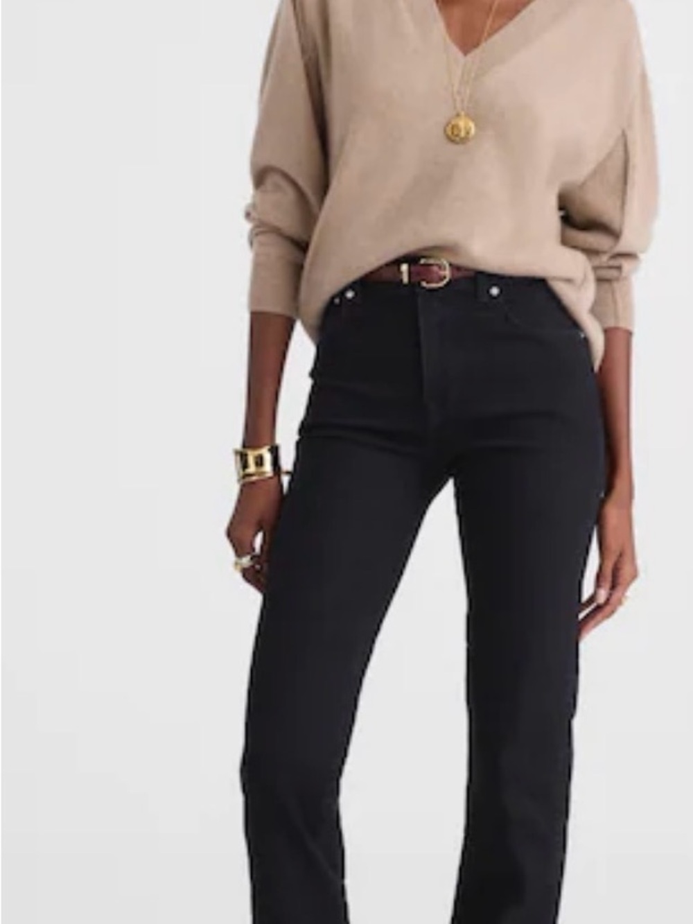 High-Rise Black Women's Jeans - Classic Straight Fit
